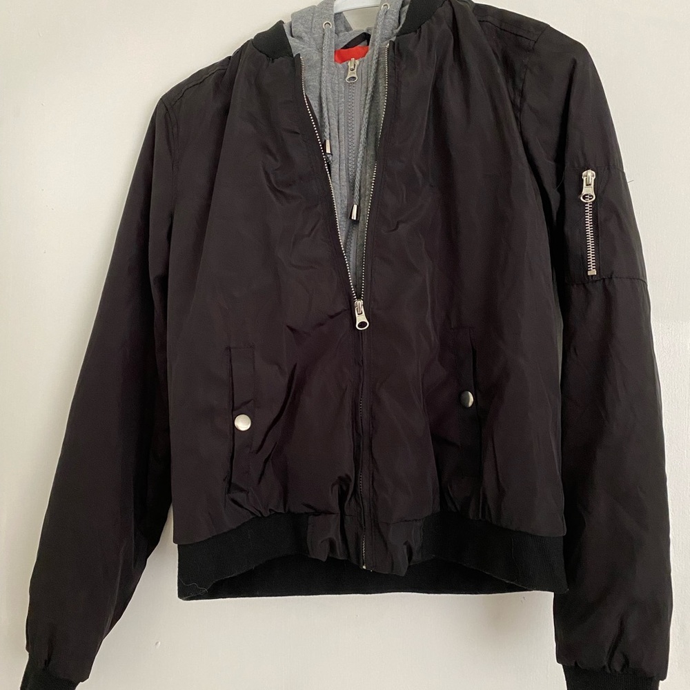 New Look Double Layer Jacket Hoodie Coat | Small